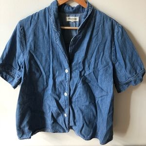 Madewell denim shrunken pajama shirt